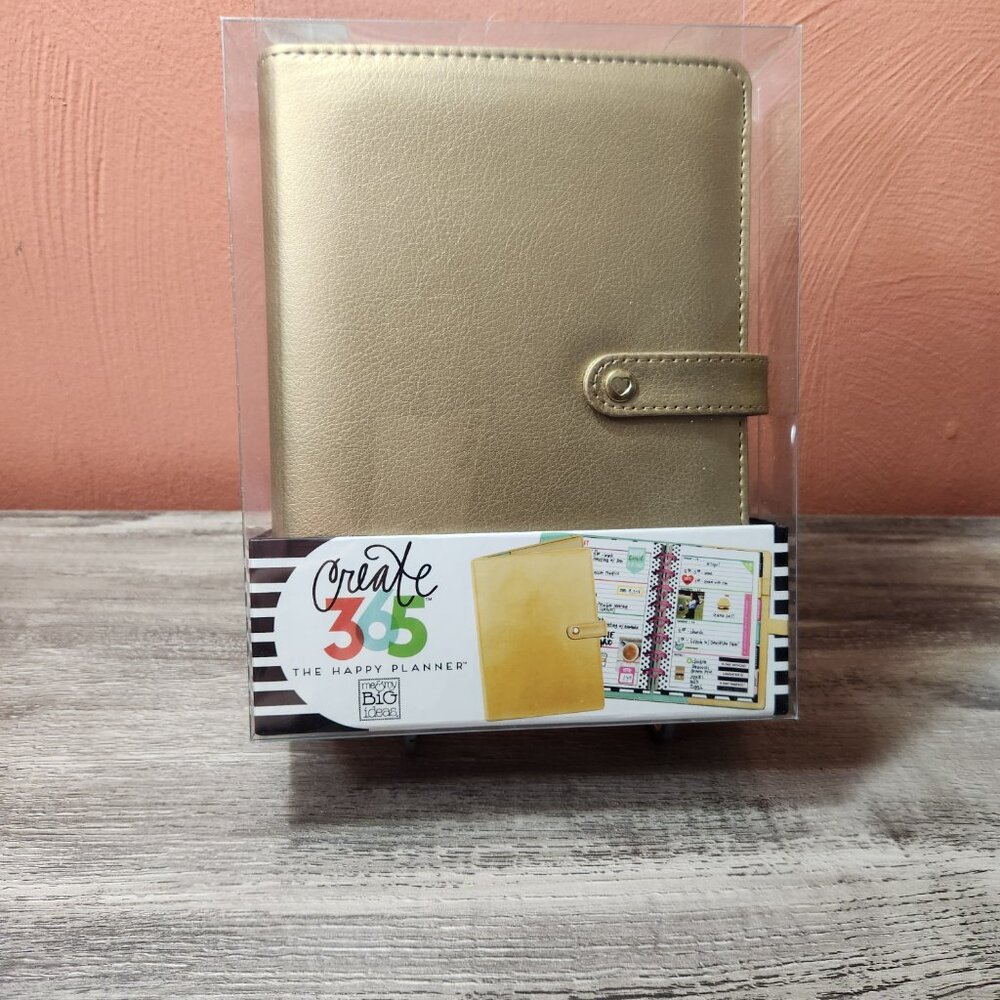 NWT Happy Planner MINI Gold Deluxe Planner Cover - Picture 2 of 4